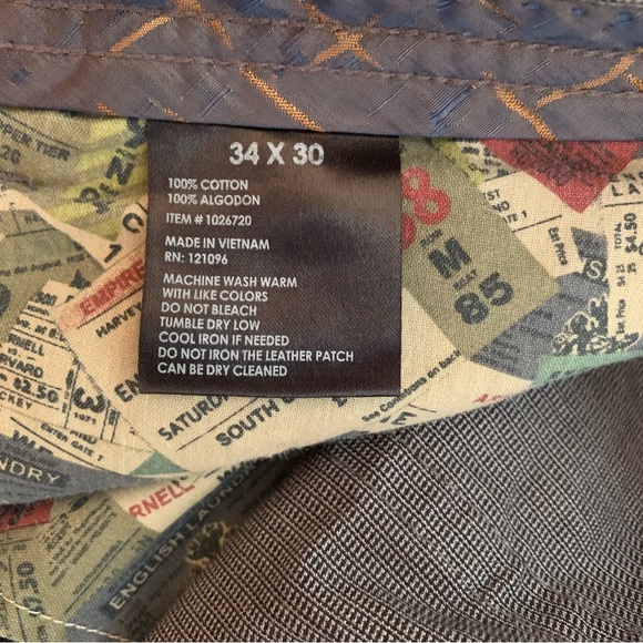 English Laundry Men's Black & Grey Patterned Pants 34x30 - Picture 5 of 8